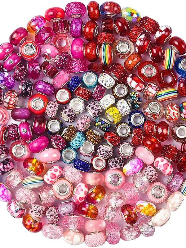 50pcs/set Fashion Rhinestone Decor DIY Bead For Women For DIY Jewelry Making