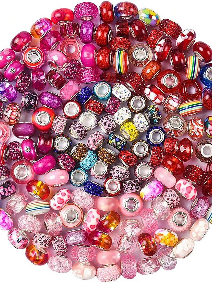 50pcs/set Fashion Rhinestone Decor DIY Bead For Women For DIY Jewelry Making