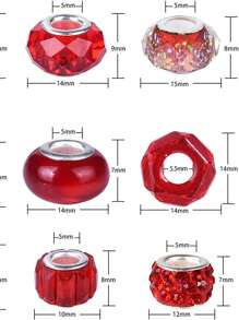 50pcs/set Fashion Rhinestone Decor DIY Bead For Women For DIY Jewelry Making