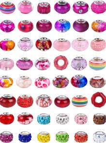 50pcs/set Fashion Rhinestone Decor DIY Bead For Women For DIY Jewelry Making