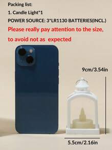 1pc Plastic LED Decoration Lantern, Retro Hollow Out Lantern Design LED Vintage Lantern For Party - Yellow - View 5