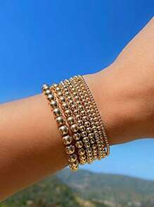 5 Stücke/Set Perlenarmband mit lässig Edelstahl Für Frauen für Täglich