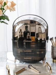 1 hộp đựng mỹ phẩm trong suốt - màu đen - Xem 1