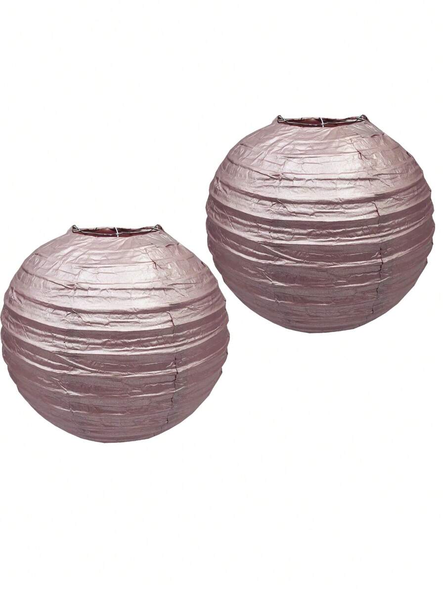 2 piezas Decoración Lampara de papel - Oro rosa - Ver 1