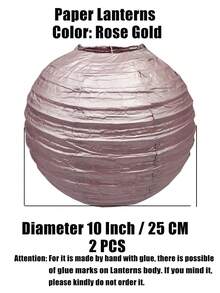 2 piezas Decoración Lampara de papel - Oro rosa - Ver 4