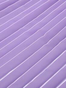 SHEIN 女孩青果領襯衫和百褶吊帶連衣裙 - 紫色 - 查看 4