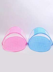 1 Lưới Chống Muỗi Họa Tiết Chấm Bi, Lưới Chống Muỗi Đa Năng Polyester Có Thể Gập Lại Cho Gia Đình - Màu xanh lam - Xem 5