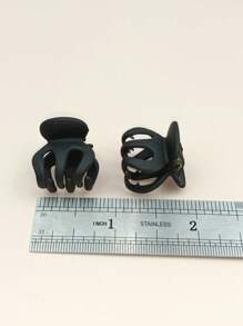 10 cái vuốt tóc tối giản - màu đen - Xem 4