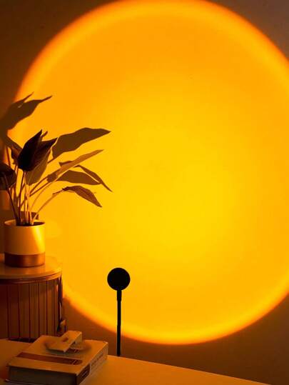 1pc Soft Tube USB Sunset Projection Lamp, Mini Projection Light For Indoor Decor, Photography Backdrop, Portable Ambiance Lamp
