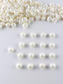 20入組白色貝殼珠子，適用於製作珠寶首飾或度假手作 - 白色 - 查看 3