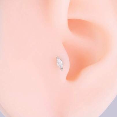 1入組精美不銹鋼螺旋球耳屏軟骨耳釘