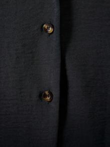 SHEIN 男孩素色西裝領襯衫和短褲不帶T恤 - 黑色 - 查看 7