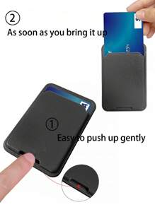 Self-adhesive Card Holder Bag - Black - View 3