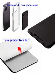 Self-adhesive Card Holder Bag - Black - View 4