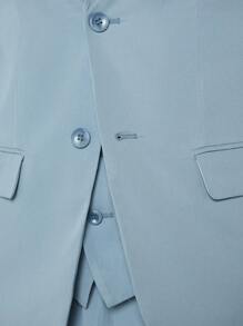 Manfinity VCAY Uomo 1 pezzo Blazer dettaglio toppa monopetto & 1 pezzo Gilet blazer & 1 pezzo Pantaloni