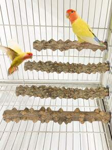 1入組木製鸚鵡站立杆供鳥類玩耍 - 棕色 - 查看 1