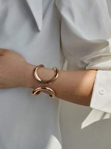 1pc European And American Popular Fashionable Minimalist Exaggerated Women's Cuff Bangle