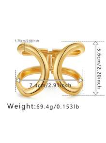 1pc European And American Popular Fashionable Minimalist Exaggerated Women's Cuff Bangle
