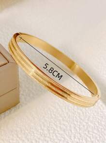 Vòng đeo tay bằng thép không gỉ mờ 1 cái - Vàng - Xem 3