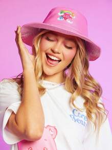 SHEIN X Care Bears 卡通和愛心圖案漁夫帽 - 彩色 - 查看 6