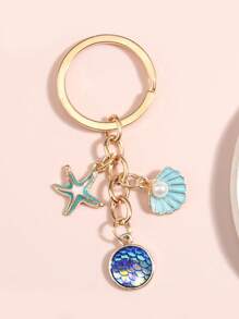 Shell & Seahorse & Starfish Design Bag Charm Cute - Multicolor - View 5