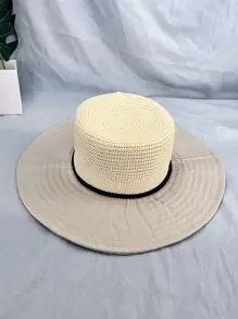 Hollow Out Wide Brim Hat