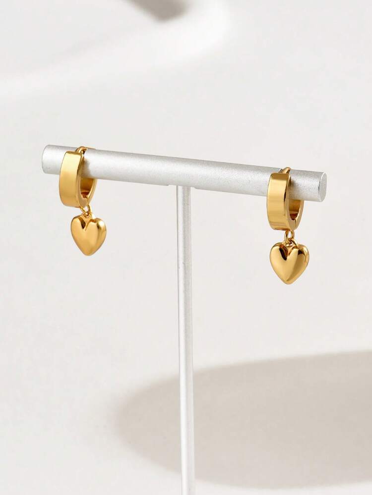 1 Pair Fashionable Classic Versatile High-End Cute Heart Earrings For Women