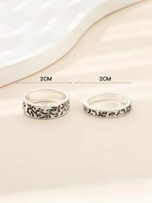 2 cái/bộ Nhẫn cá nhân Totem cổ điển - Nhiều màu - Xem 4