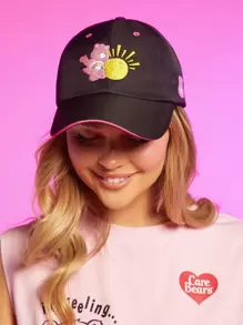 SHEIN X Care Bears Cartoon Embroidered Baseball Cap - Multicolor - View 1