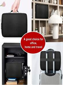 1pc Polyamide Storage Bag, Modern Plain Portable Travel Storage Bag For Home - Black - View 7