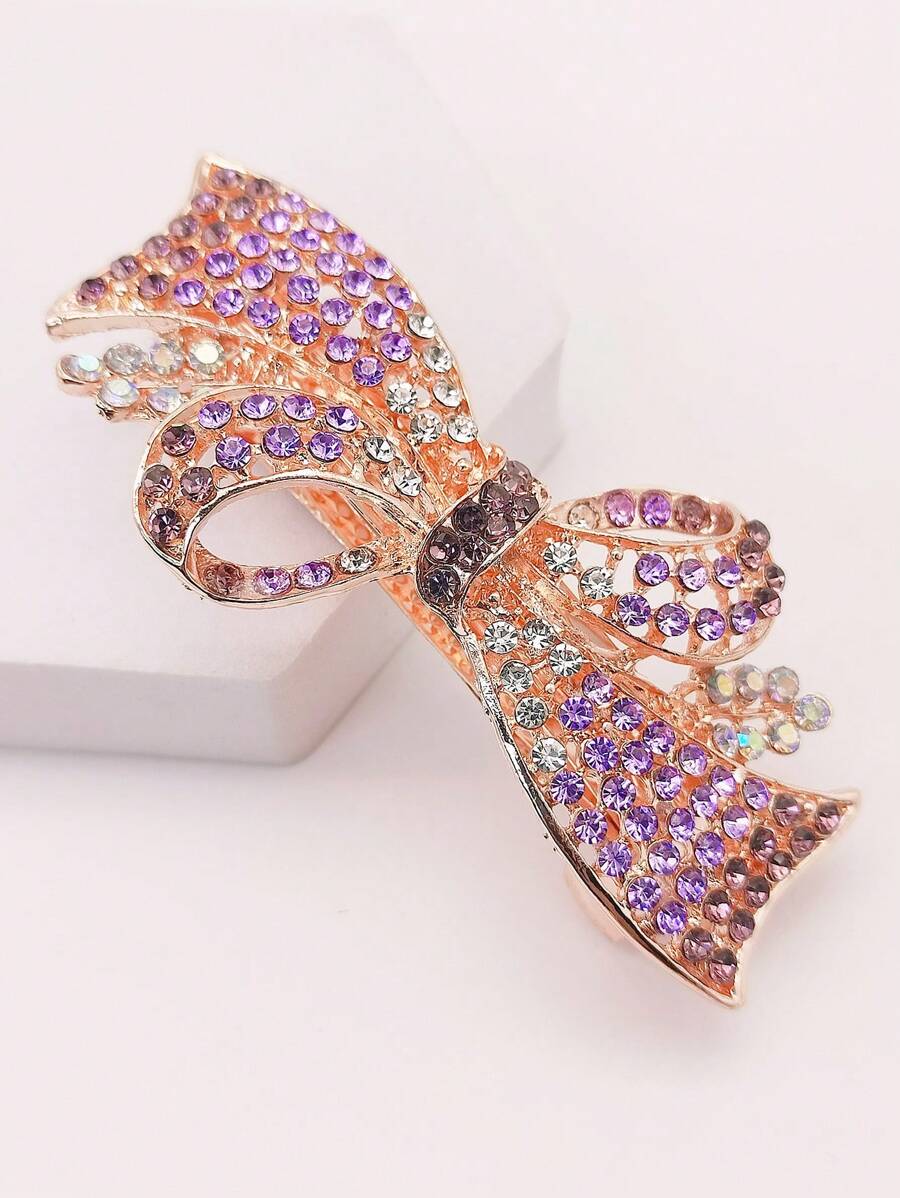 Rhinestone Nơ Trang Trí Clip Pháp - Nhiều màu - Xem 1