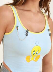 LOONEY TUNES X SHEIN Cute Zinc Alloy Cartoon Rabbit Design Brooch For Women For Daily Decoration - Multicolor - View 6