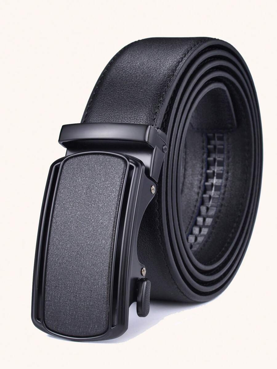 Men Automatic Buckle Belt - Black - View 1
