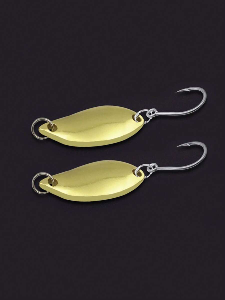 NIUTIANYANG 柳葉碳鋼魚鉤 - 金色 - 查看 1