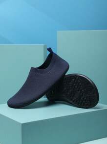 兒童素色一腳蹬運動水襪 - 藏蓝色 - 查看 5