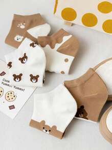 5pairs Cartoon Graphic Ankle Socks - Multicolor - View 6