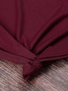 INAWLY Tower And Letter Graphic Tee - Burgundy - View 6