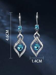 Vanel 1pc Elegant & Shiny Rotating Tassel Drop Earrings For Women's Dating or Wedding