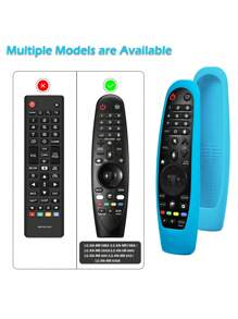 1 Vỏ Bảo Vệ Silicon Cho Điều Khiển Từ Xa TV Thông Minh AN-MR19BA/AN-MR18BA/AN-MR650/AN-MR600, Vỏ Bảo Vệ Điều Khiển Từ Xa Chống Sốc, Chống Trượt, Vỏ Bảo Vệ Bằng Da Cho Điều Khiển Từ Xa TV Thông Minh - Màu xanh bạc hà - Xem 2