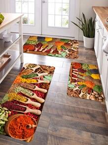 1 pieza Alfombra moderno poliéster para cocina - Multicolor - Ver 1