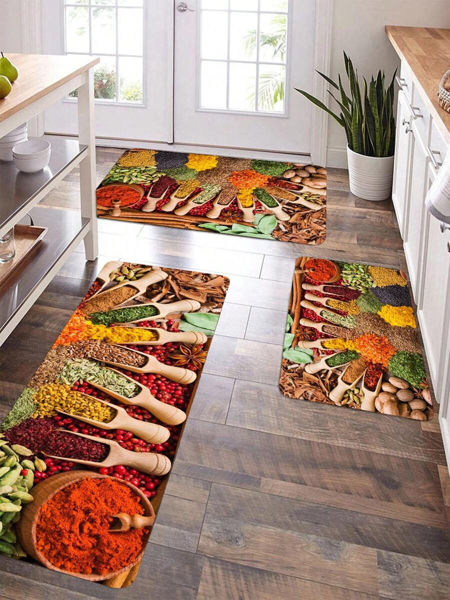 1 pieza Alfombra moderno poliéster para cocina - Multicolor - Ver 1