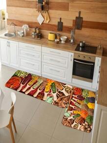 1 pieza Alfombra moderno poliéster para cocina - Multicolor - Ver 4