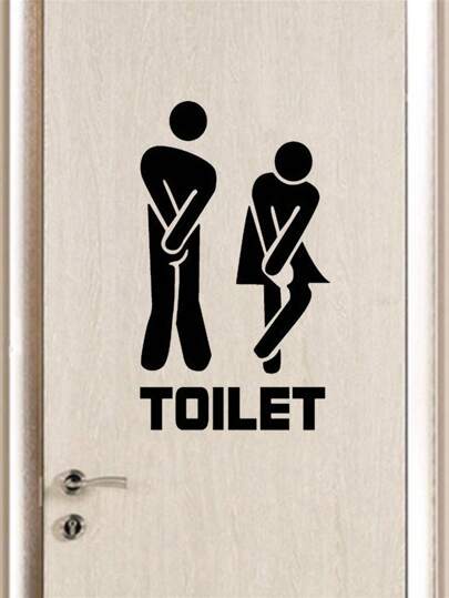 1pc PVC Toilet Sticker, Figure Graphic Decal For Home,Stickers,Wall Decal, Vinyl Decal For Home Decorations,Spring Decoration Items Refresh Your Home,Rama Decoration Stickers