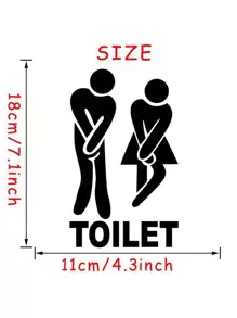 1 件 PVC 马桶贴纸、家居人物图案贴纸、贴纸、墙贴、家居装饰乙烯基贴纸、春季装饰品让您的家焕然一新、拉玛装饰贴纸 - 黑色 - 查看 3