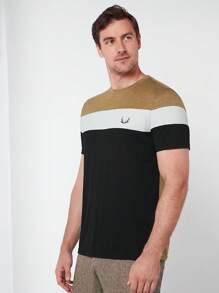 Manfinity VCAY Áo thun & Áo lót Nam Khối Màu Đồ họa Giải trí - Lạc đà - Xem 6