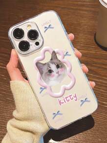 貓樣式防摔透明手機殼 - 彩色 - 查看 1