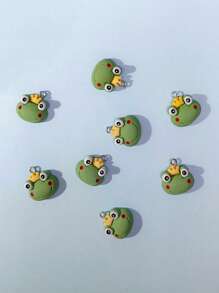 8 cái Trang sức tự làm hình ếch dễ thương làm vật dụng cho vòng cổ, bông tai - Nhiều màu - Xem 2