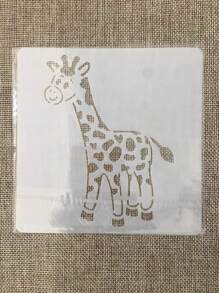 1 Pieza 5 Pulgadas Plantilla De Dibujo De Jirafa De Plástico Blanco - Blanco - Ver 2