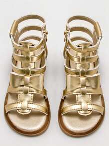 Cô gái nơ trang trí dép đấu sĩ kim loại cho ngoài trời - Vàng - Xem 11