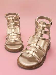 Cô gái nơ trang trí dép đấu sĩ kim loại cho ngoài trời - Vàng - Xem 12